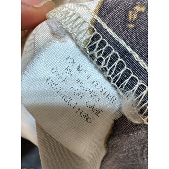 Island Tropics Hawaiian Shirt Mens Large Beige Black Button Up Shirt Sleeve Y2K - Picture 6 of 10